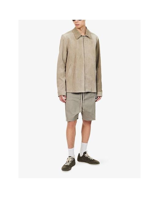 Rick Owens Gray Bauhaus Zip Cotton Shorts for men