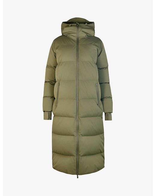 Sweaty Betty Green Nimbus Padded Recycled-down Shell Parka Coat