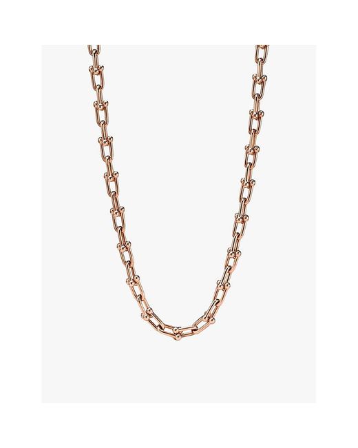 Tiffany & Co Metallic Tiffany Hardwear Medium Link 18Ct Rose- Necklace