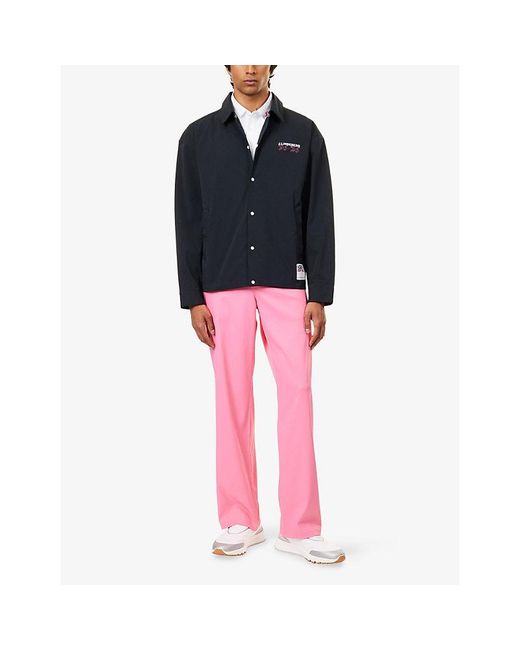 J.Lindeberg Black 30Y Cam Coach Woven Jacket for men