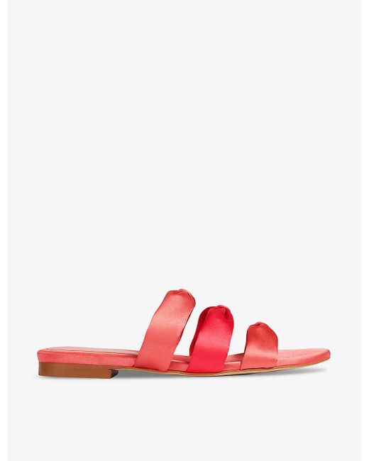 L.K.Bennett Red Jayla Bow-embellished Stain Sandals