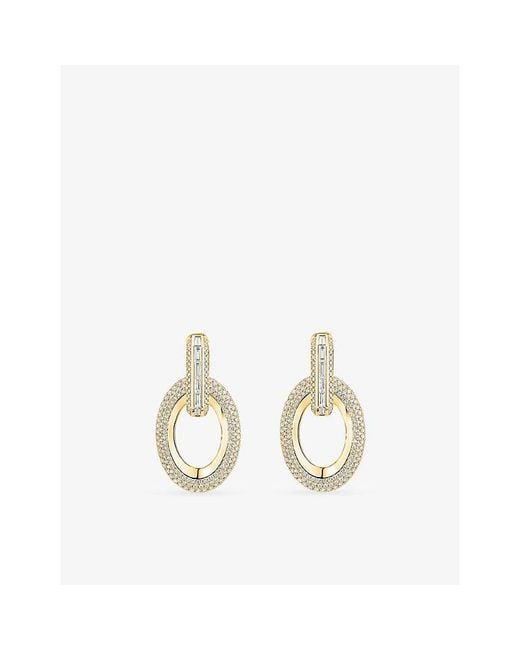 Messika Metallic Groove 18Ct And 6.7Ct Diamond Drop Earrings