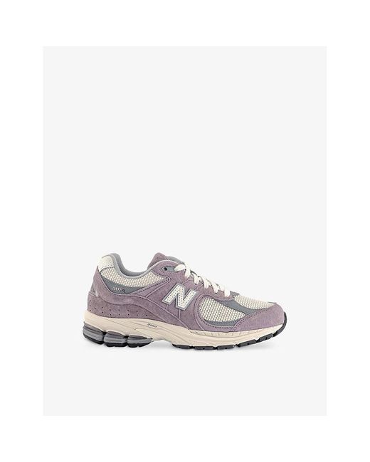New Balance White 2002 Panelled Suede Trainers for men