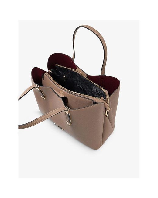 Dune Brown Dorries Large Faux-leather Tote Bag