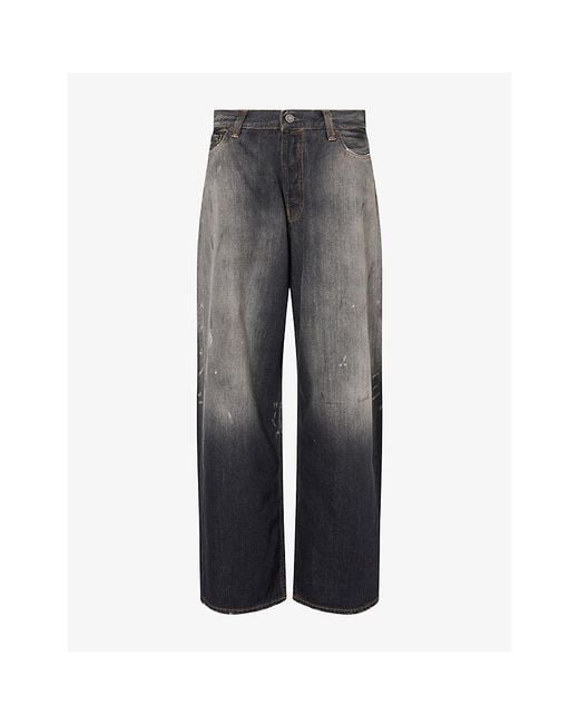 Acne Gray 2023 Trafalgar Wide-Leg Denim Jeans