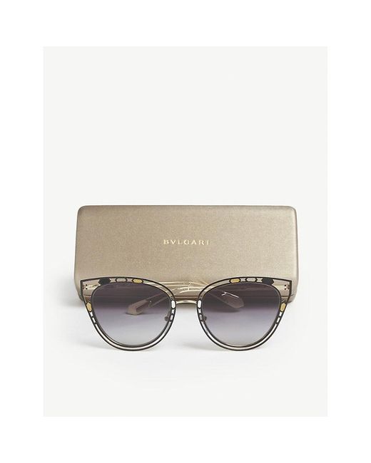 BVLGARI Metallic Bv6104 Cat-eye Frame Sunglasses