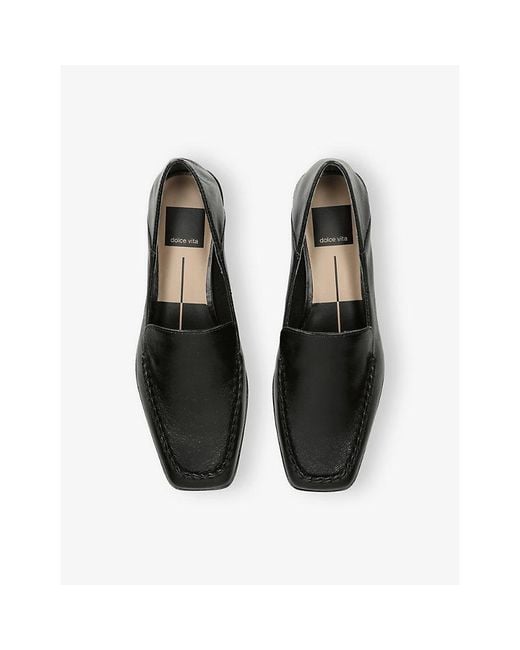 Dolce Vita Black Beny Leather Loafers