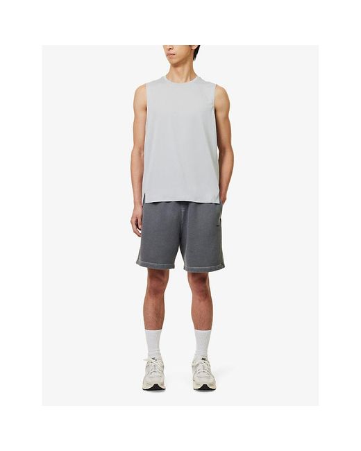 GYMSHARK White Everywear Abstract Sleeveless Recycled-polyester Top X for men