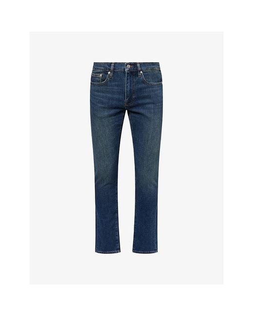 FRAME Blue L'Homme Slim-Fit Stretch-Denim Jeans for men