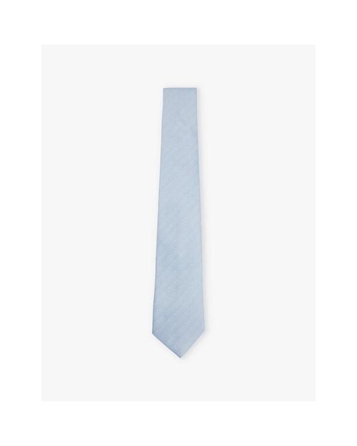Reiss Blue Liam Polka-Dot Woven Tie for men