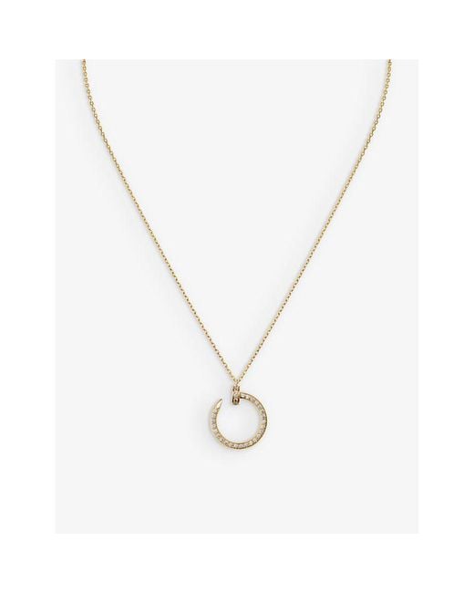 Cartier White Juste Un Clou 18Ct- And 0.38Ct Diamond Pendant Necklace