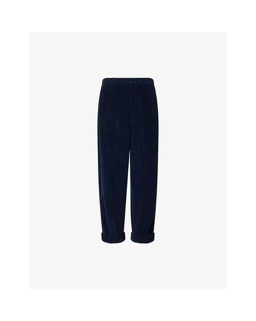 American Vintage Blue Padow Corduroy Cotton Trousers