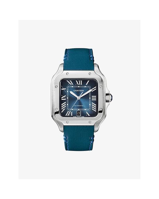 Cartier Blue Santos De Mechanical Watch for men