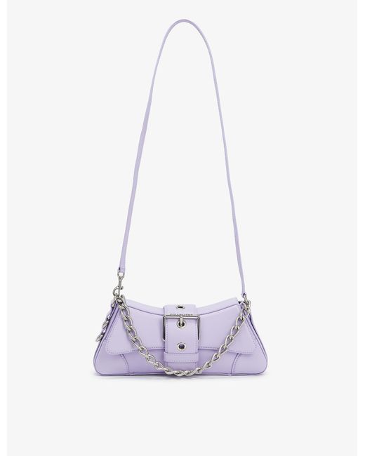 Balenciaga Purple Lindsay Leather Shoulder Bag