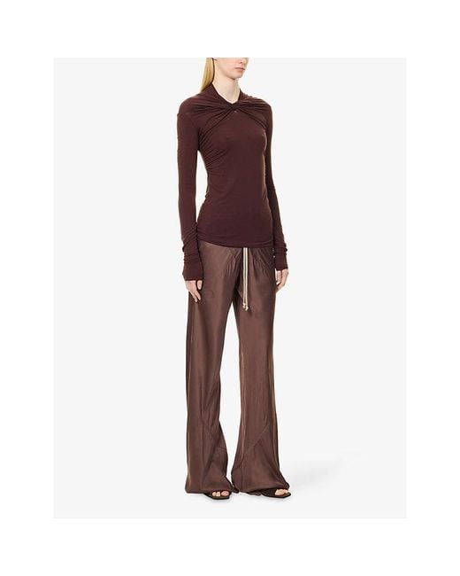 Rick Owens Purple Kairo Long-Sleeve Jersey Top