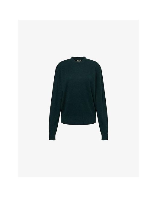 Totême  Blue Round-Neck Long-Sleeves Cashmere Jumper