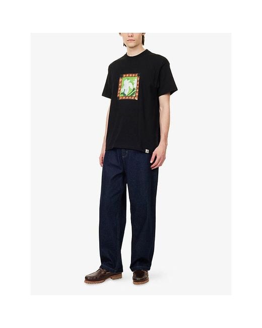 Carhartt Black Julia Klenovsk Graphic-Print Cotton T-Shirt for men