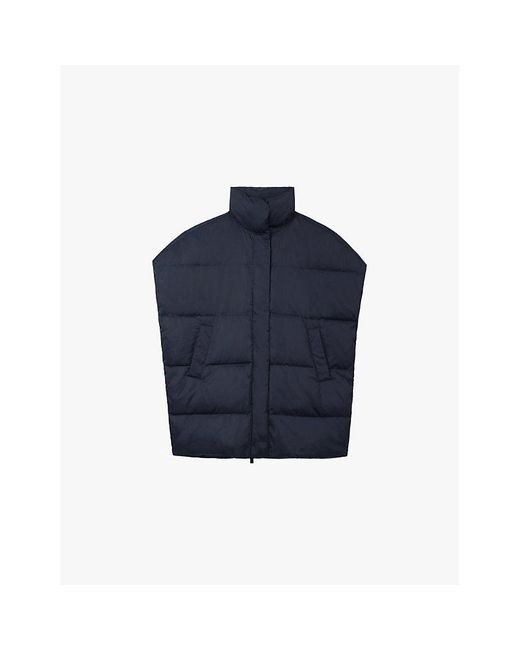 The White Company Blue The Company Funnel-Neck Oversized Padded Shell-Down Gilet