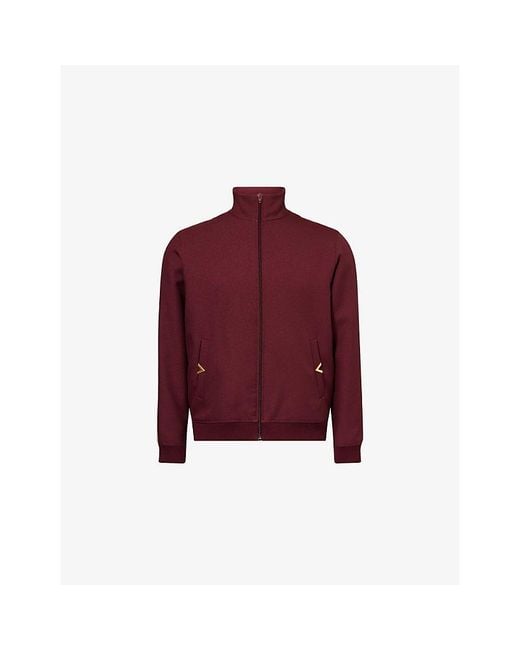 Valentino Garavani Red Vlogo Woven Track Jacket for men