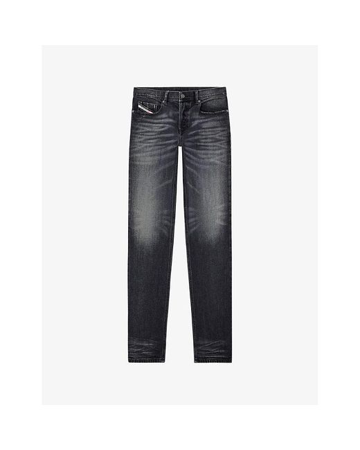 DIESEL Blue 2023 D-Finitive 09J65 Tapered-Leg Stretch-Denim Jeans for men