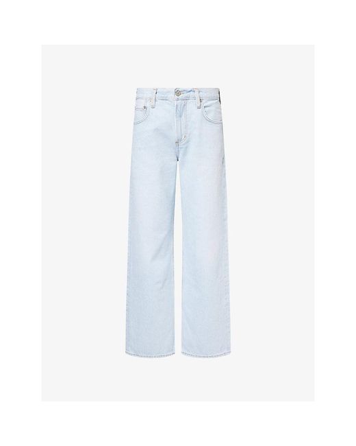 Citizens of Humanity Blue Lindz Easy Straight-Leg Denim Jeans