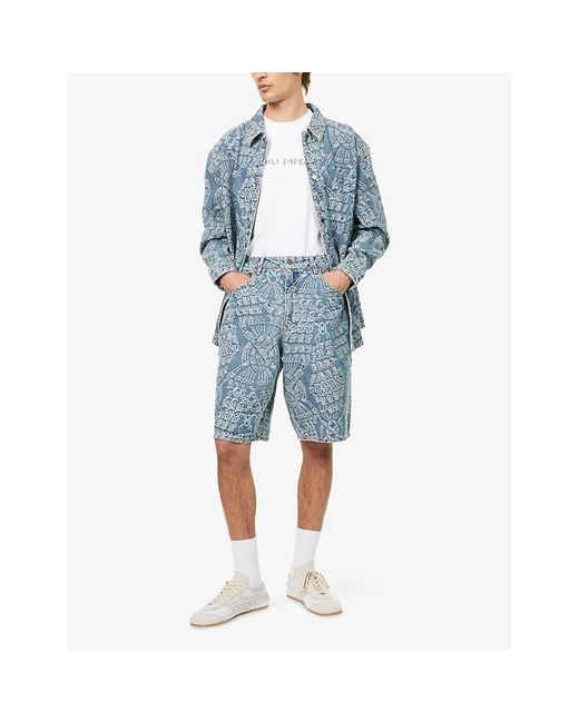 ショートパンツ DAILY PAPER SS25 MACRAME DENIM SHORTS (2513093 MEDIUM) Daily Paper MACRAME DENIM SHORTS Blue | BSTN Store