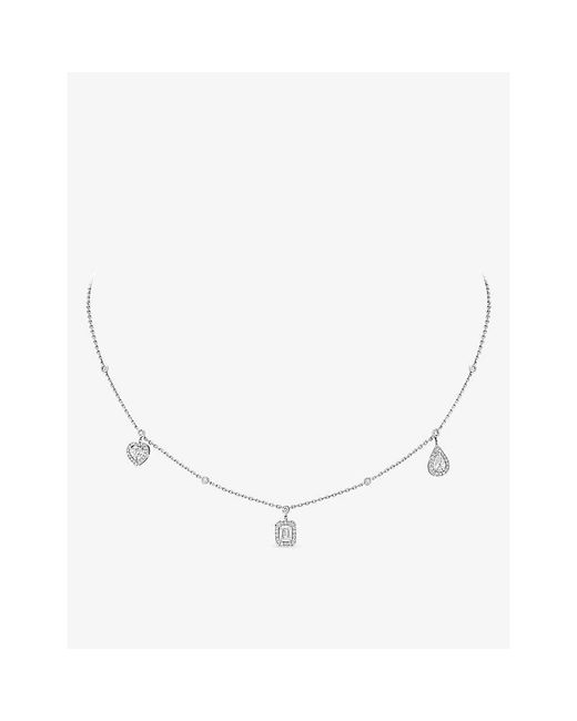 Messika Metallic My Twin Trio Tassel 18Ct- And 0.76Ct Diamond Necklace
