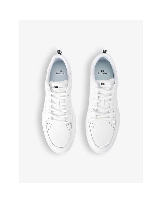 Paul Smith Cosmo Stripe Low-Top Leather Trainers in White for Men