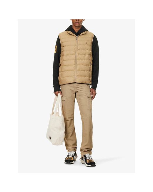 Polo Ralph Lauren Natural Terra Logo-embroidered Recycled-polyester Vest X for men