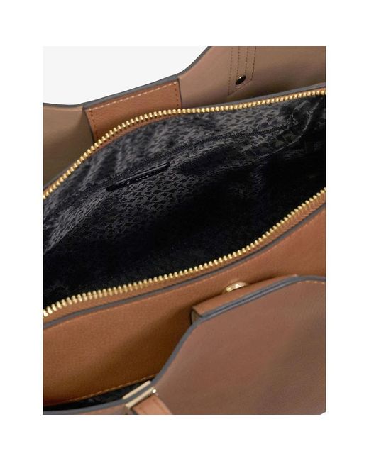 Dune Brown Dorry Large Faux-Leather Tote Bag