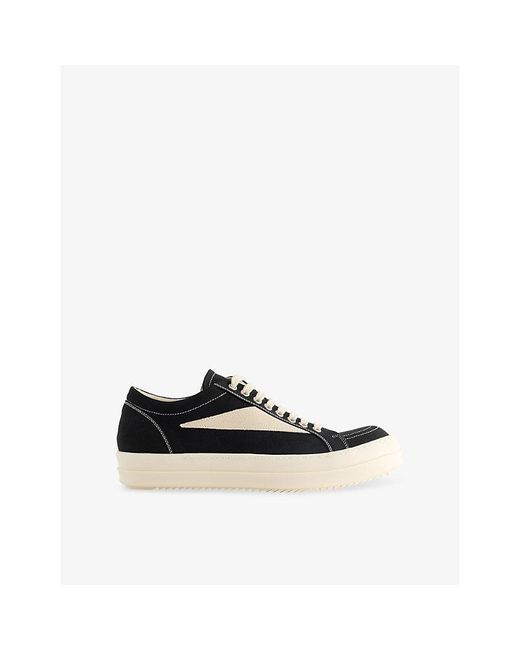 Rick Owens Black Hollywood Vintage Canvas Trainers for men