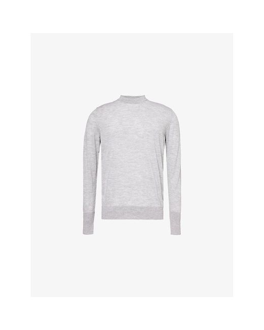 Eleventy White Crewneck Long-Sleeve Wool Jumper for men