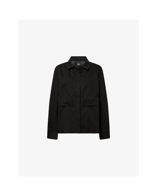 The Dropped Collection Black Drawstring Cotton Jacket