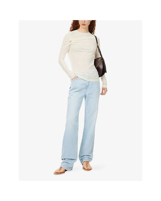 PAIGE Blue Stevie Straight-Leg Denim Jeans