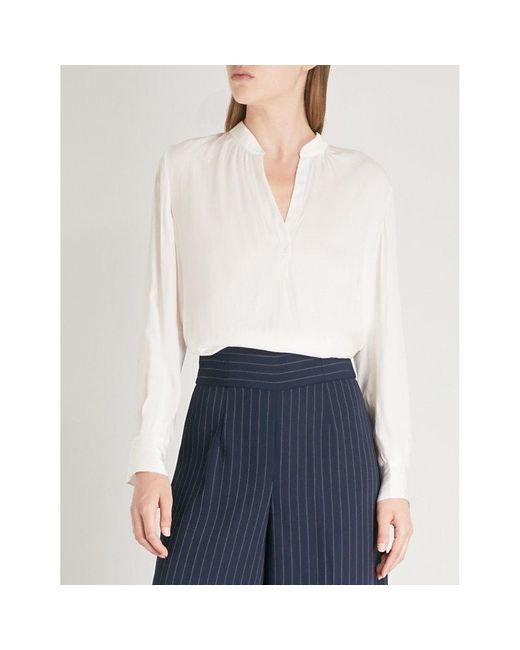 Zadig & Voltaire White Satin Top