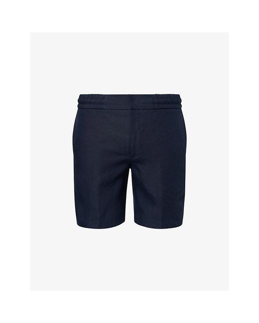 Orlebar Brown Blue Cornell Tailored-Fit Italian Linen Shorts for men