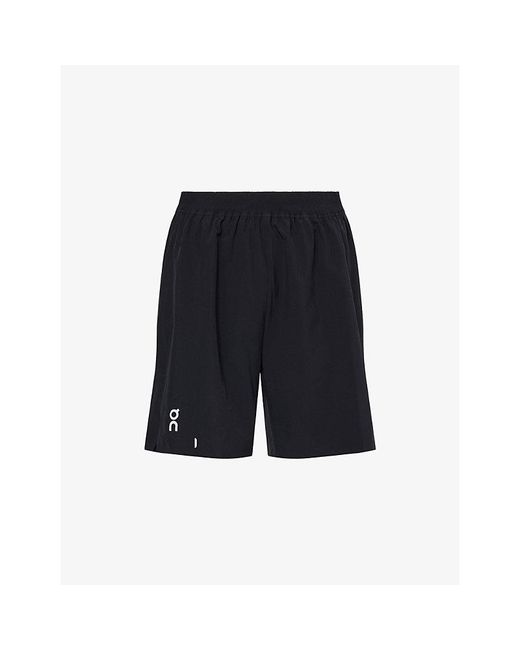 On Shoes Blue Train Brand-Print Stretch-Woven Shorts for men