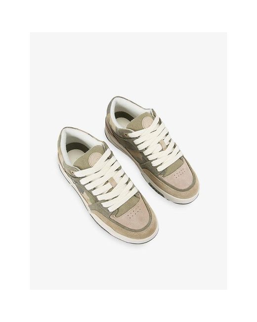 Kurt Geiger White Hatton Leather And Suede Trainers for men