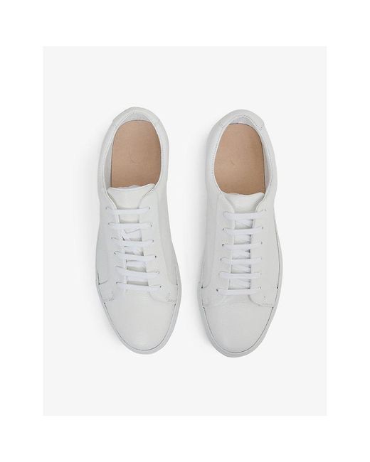 Reiss White Luca Leather Low-top Trainers for men