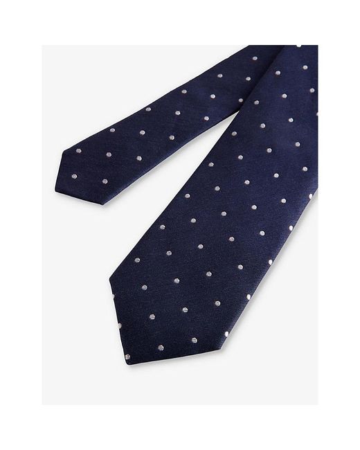 Ted Baker Blue Aloysis Spot-print Silk Tie for men