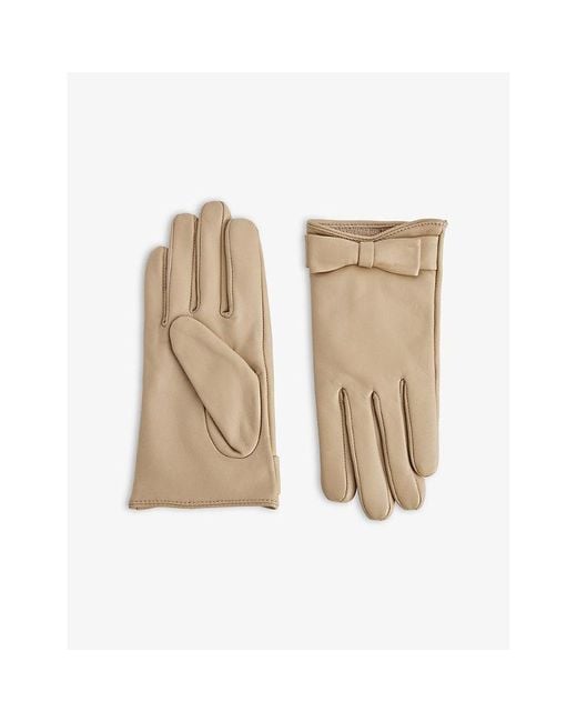 Dents Natural Laurie Touchscreen Leather Gloves
