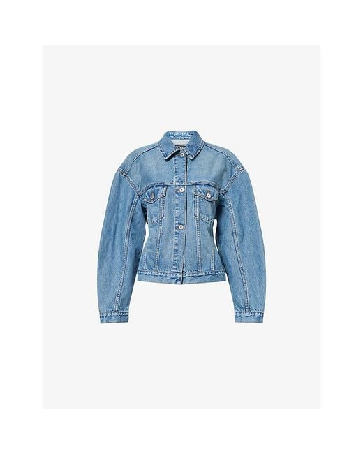 Jacquemus Blue La Veste De-Nîmes Cinched-Waist Denim Jacket