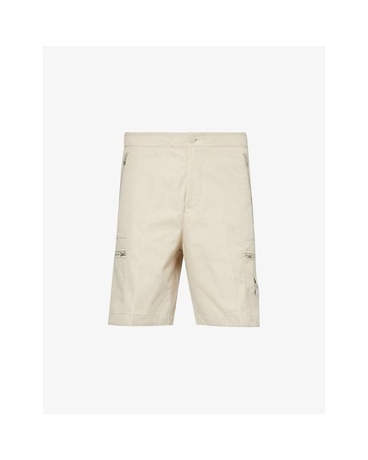Stone Island Natural Ghost Brand-badge Cotton Cargo Shorts for men