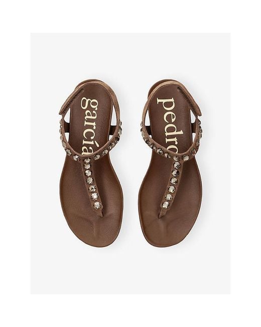 Pedro Garcia Brown Judith Suede Sandals