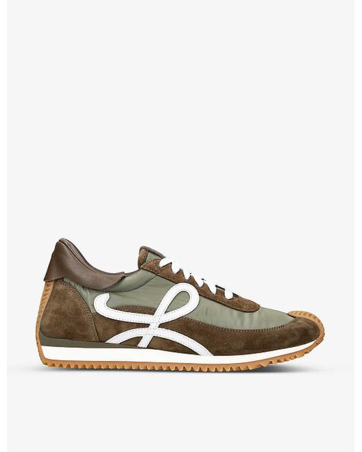 Loewe Flow Runner Monogram Suede And Shell Trainers for Men | Lyst
