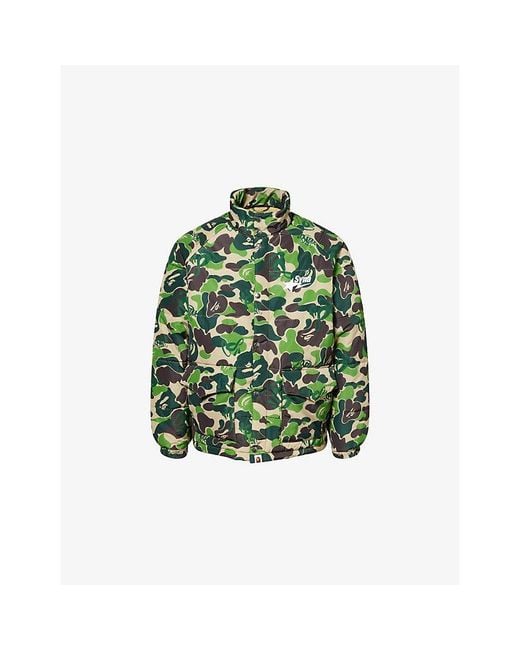 A Bathing Ape Green Bape X Spotify X Syna Camo-Print Woven Jacket for men