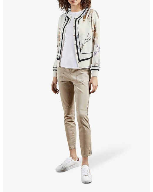 Patrina Vanilla-print Woven Cardigan 