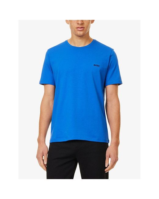 Boss Blue Mix & Match Cotton-Blend Jersey T-Shirt for men