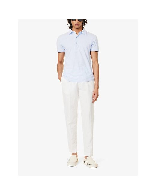 Orlebar Brown White Carsyn Regular-fit Straight-leg Linen And Cotton-blend Trousers for men
