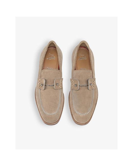 Christian Louboutin Natural Chambelimoc Leather Derby Shoes for men